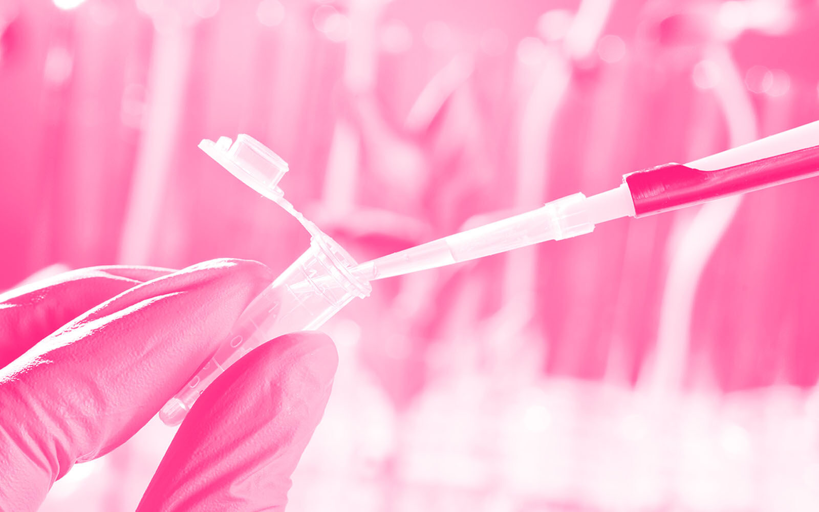 Pipette taking sample of crops.