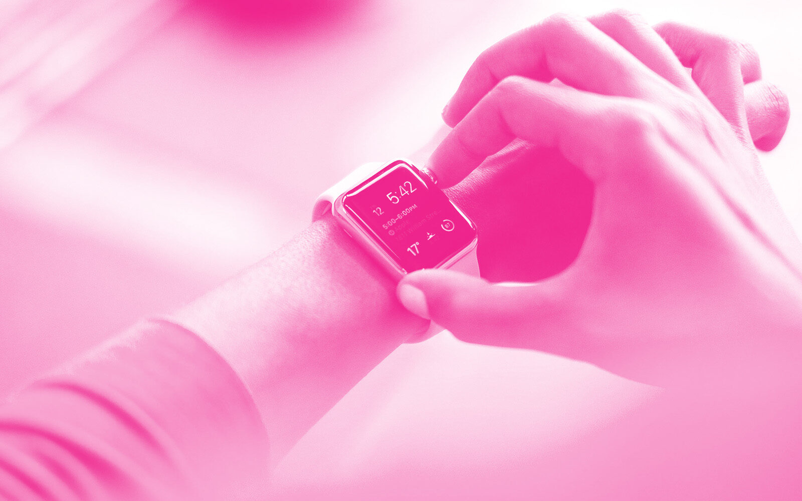 Body and health monitoring device on a person's wrist.