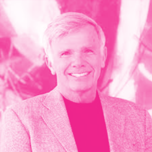 Gary Griffiths' headshot with a hot pink filter.