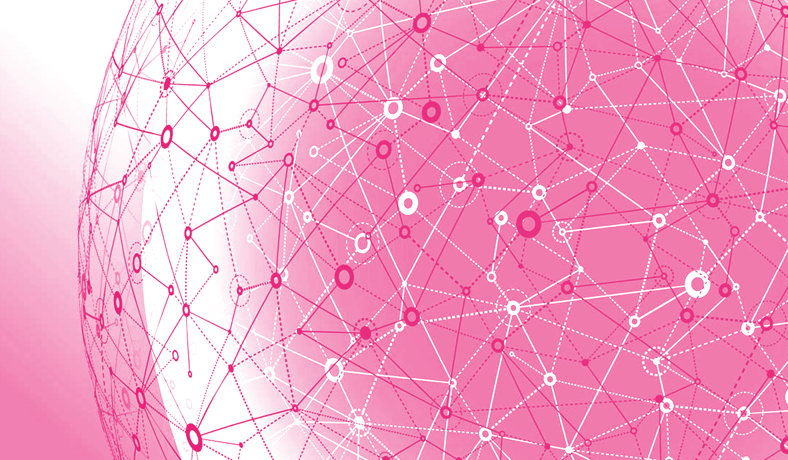 Globe image with with nodal connections.
